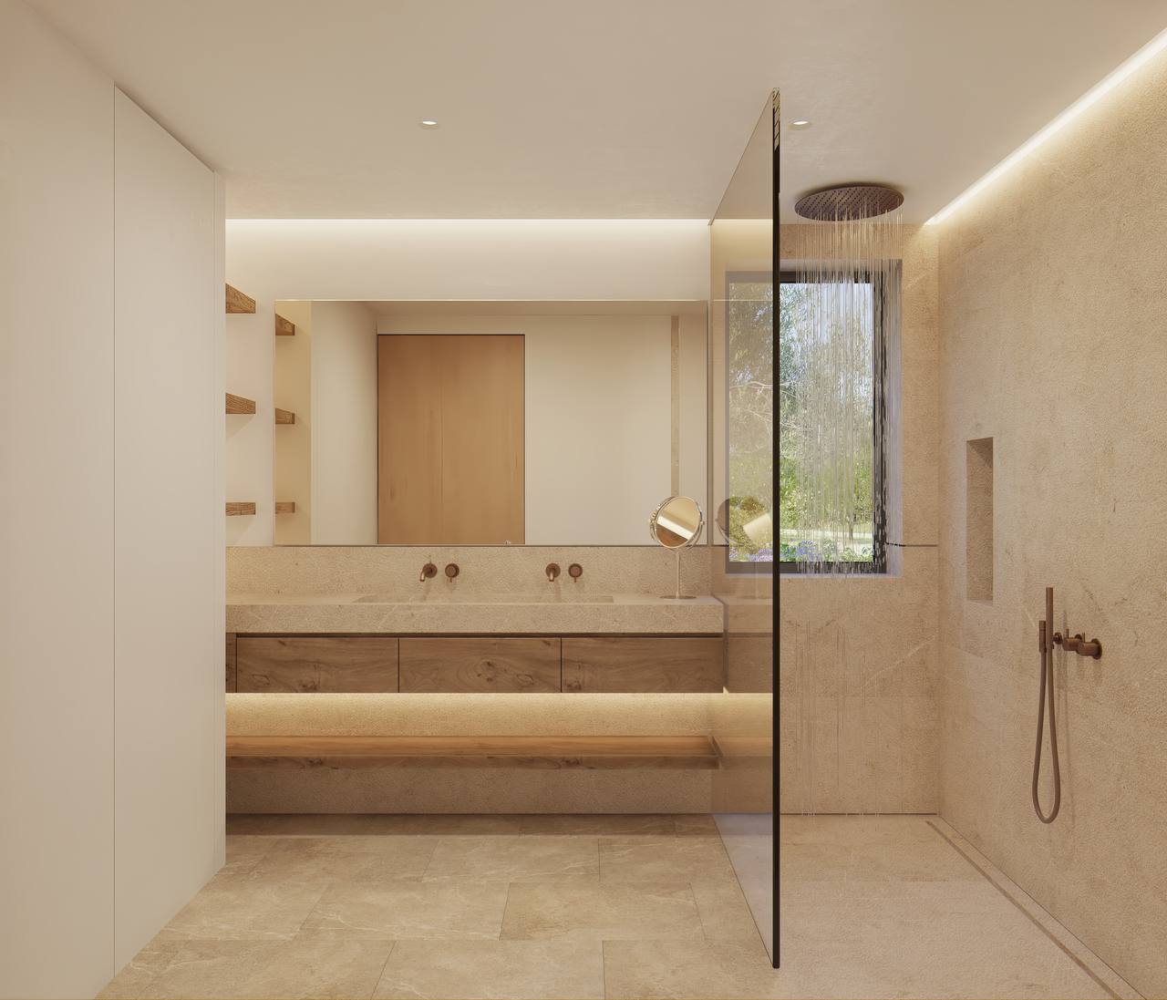 Bano en suite con ducha de lluvia